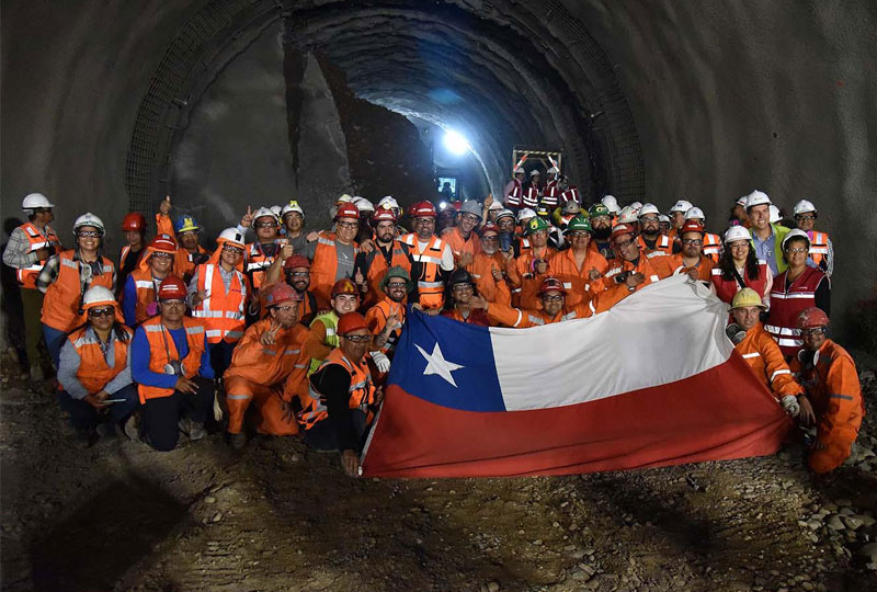 Metro de Santiago: Primer encuentro de túneles de la Línea 7