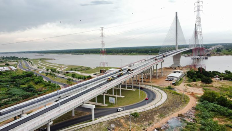 Paraguay ultima detalles para la inauguración del Puente Héroes del Chaco | Crédito: MOPC