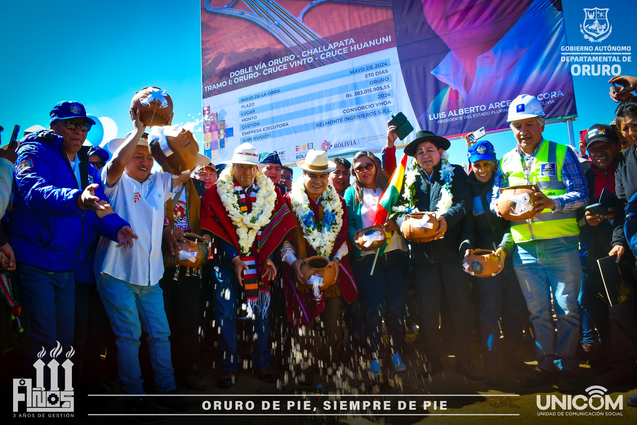 Bolivia inicia la construcción de obra Doble Vía Oruro - Challapata