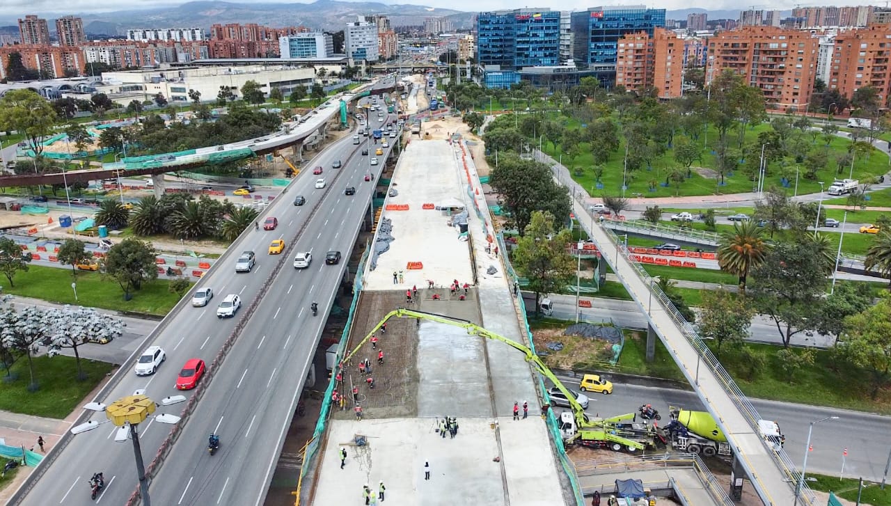 Colombia: Puente occidental del proyecto Avenida 68 alcanza el 96% de avance