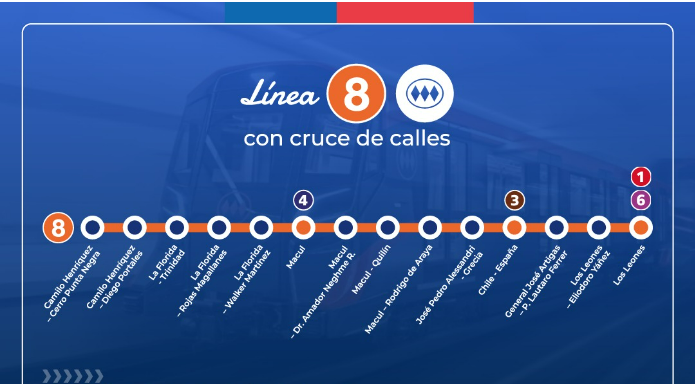 Metro de Santiago: Chile presenta trazado de la nueva Línea 8