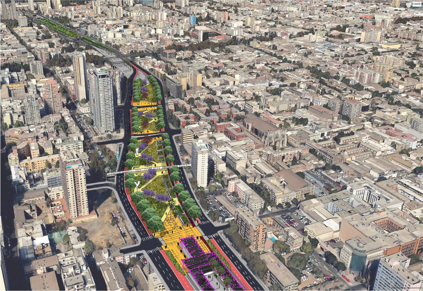 Chile construirá parque urbano sobre la Autopista Central
