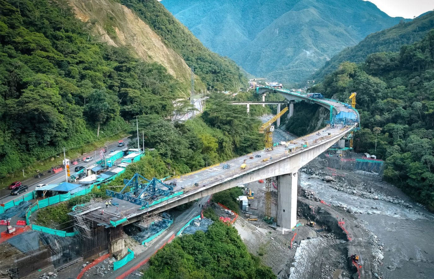 Vía Bogotá - Villavicencio: Viaducto del km 58 alcanzó el 90% de avance