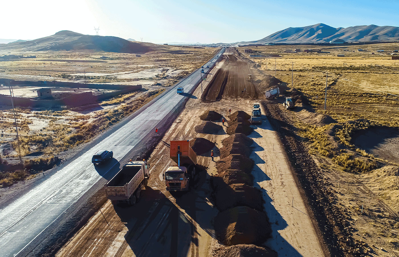 Bolivia: Avanza la construcción del tramo Cruce Vinto – Cruce Huanuni