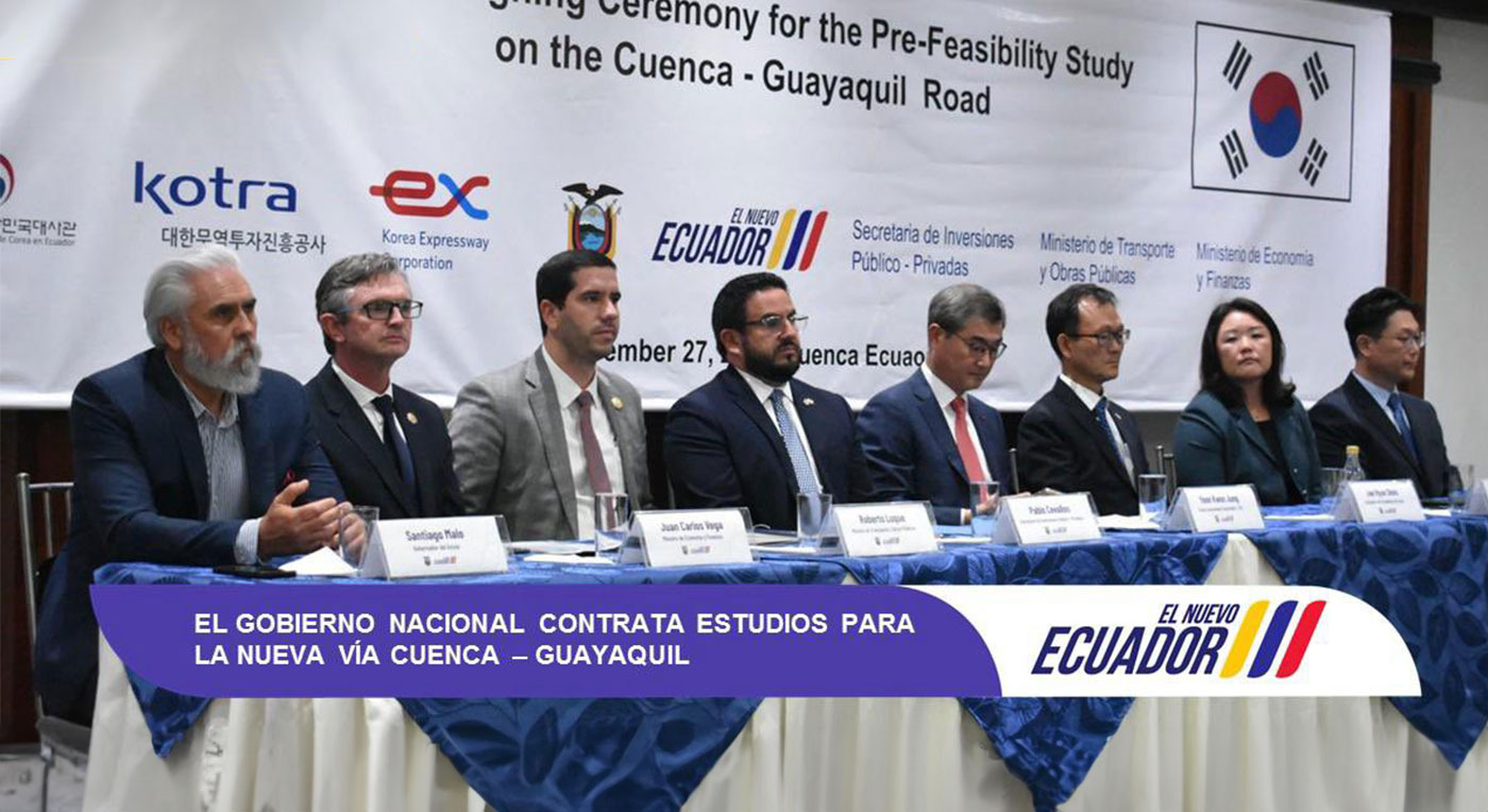 Ecuador contrata estudios para la nueva vía Cuenca – Guayaquil